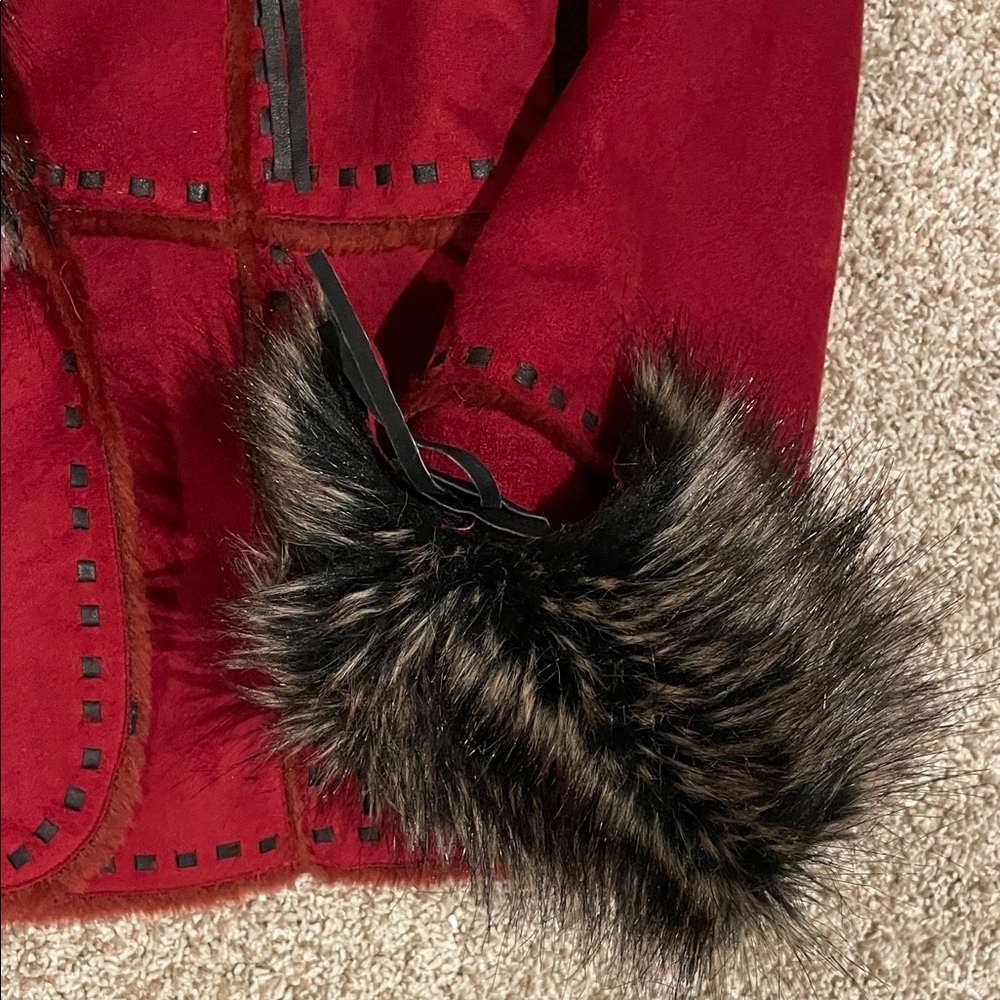 Regent Park Jacket with Faux Fur Trim EUC size L - Picture 3 of 7